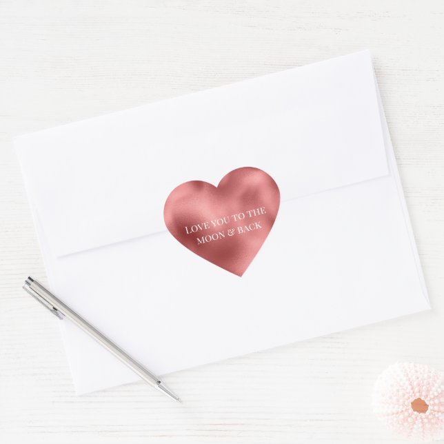 Sticker Cœur Rouge glam chic (Enveloppe)