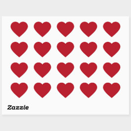 Sticker Cœur Rouge paprika clair