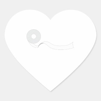 Sticker Cœur Rouleau de TP