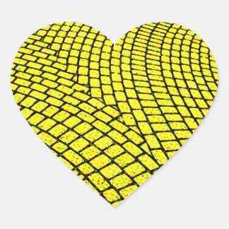 Sticker Cœur Route de la brique jaune