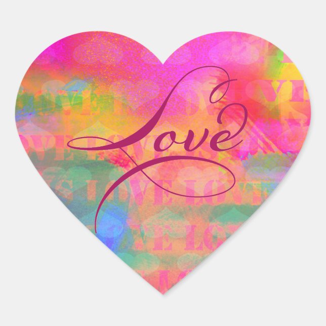 Sticker Cœur Saint Valentin Amour du coeur (Devant)