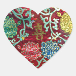 Sticker Cœur Saint Valentin chinois