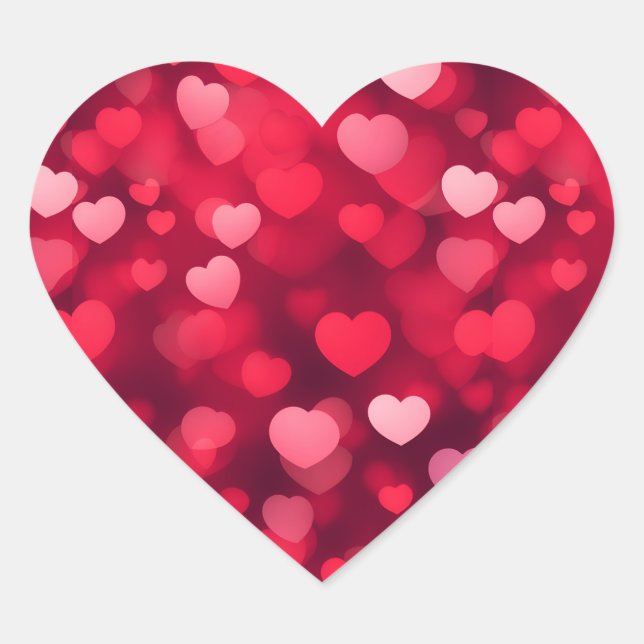 Sticker Cœur Saint Valentin coeur Arrière - plan (Devant)