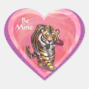 Sticker Cœur Saint Valentin de Tigre