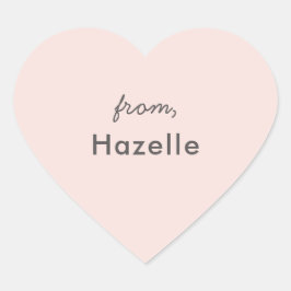 Sticker Cœur Saint-Valentin rose pâle