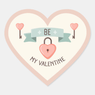 Sticker Cœur Saint Valentin - Soyez ma Saint Valentin