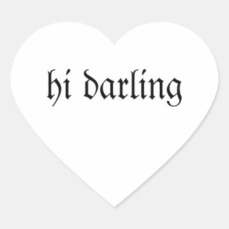 Sticker Cœur salut chéri