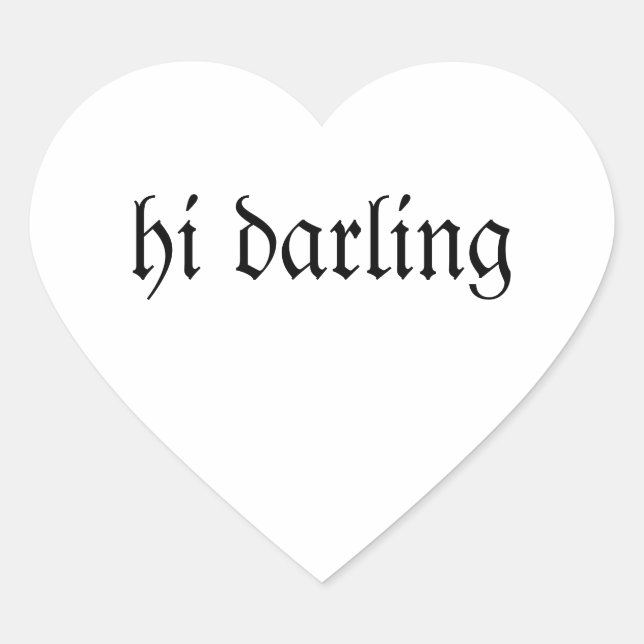 Sticker Cœur salut chéri (Devant)