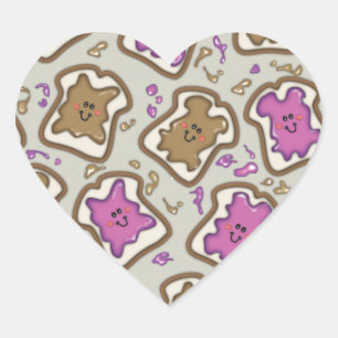 Sticker Cœur Sandwich PBJ
