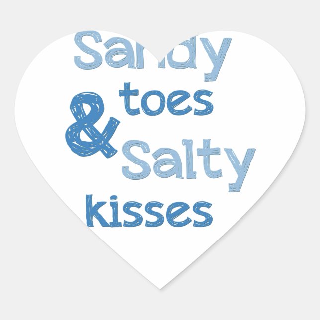Sticker Cœur Sandy Toes Salty Baisers (Devant)