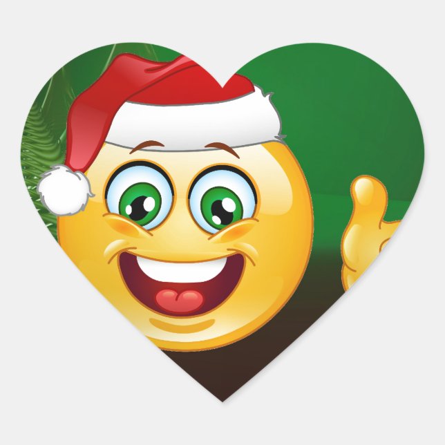 Sticker Cœur santa claus emojis (Devant)