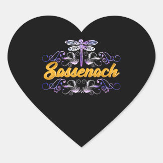 Sticker Cœur Sassenach Outlander Blue Dragonfly