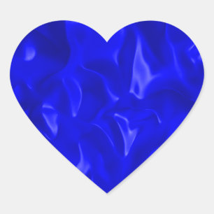 Sticker Cœur Satin bleu