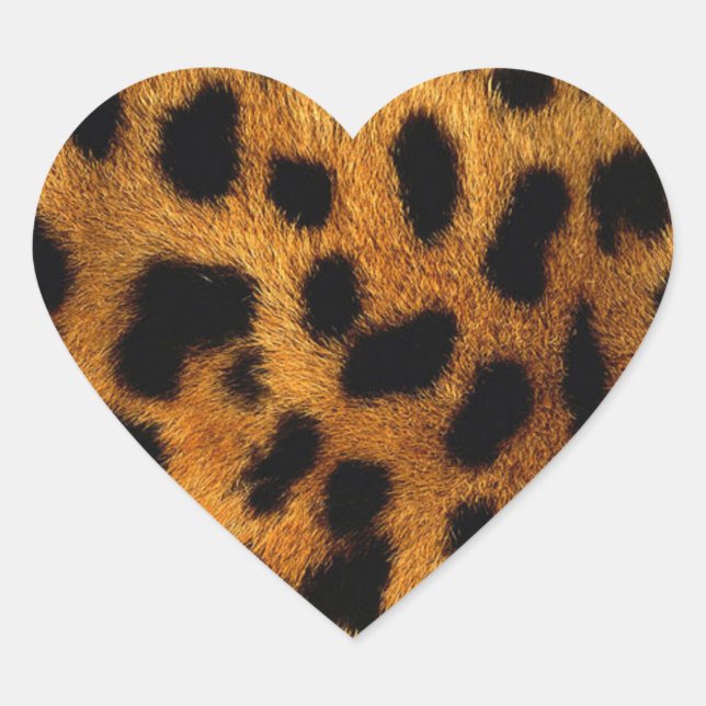 Sticker Cœur sauvage Safari animal guépard empreinte de léopard (Devant)