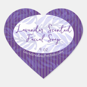Sticker Cœur Savon parfumé Lavande