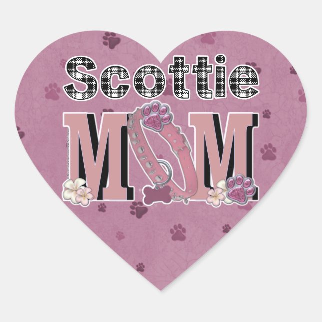 Sticker Cœur Scottie MOM (Devant)