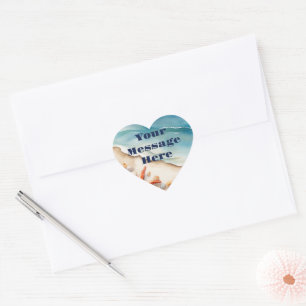 Sticker Cœur Seashore Bliss Beach Party