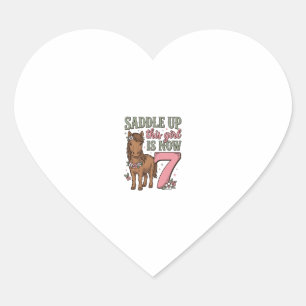 Sticker Cœur Sellez Cette Fille A Maintenant 7 Ans T-shirt Anni