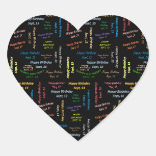 Sticker Cœur Septembre, 13 Anniversaire