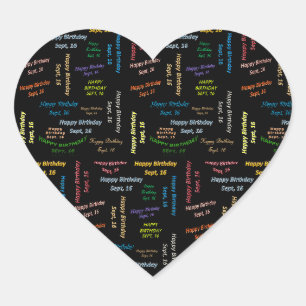 Sticker Cœur Septembre, 16 Anniversaire