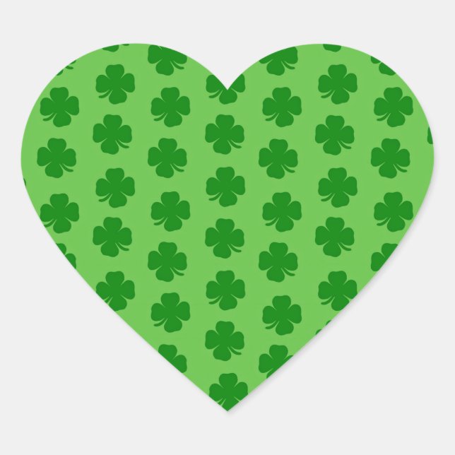 Sticker Cœur Shamrocks, Bonne Saint Patrick ! (Devant)