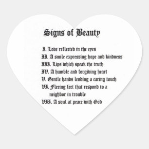 Sticker Cœur Signes de beauté