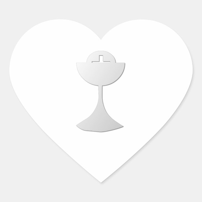 Sticker Cœur Silver Chalice et hôte (Devant)