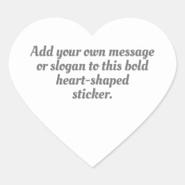 Sticker Cœur Silver Grey - Coeurs avec votre message