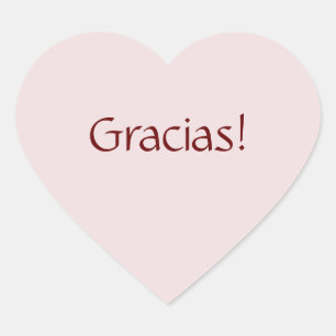 Sticker Cœur Simple "Gracias" ! Conception du texte