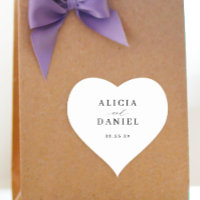 Simple minimaliste élégant mariage faveur étiquett