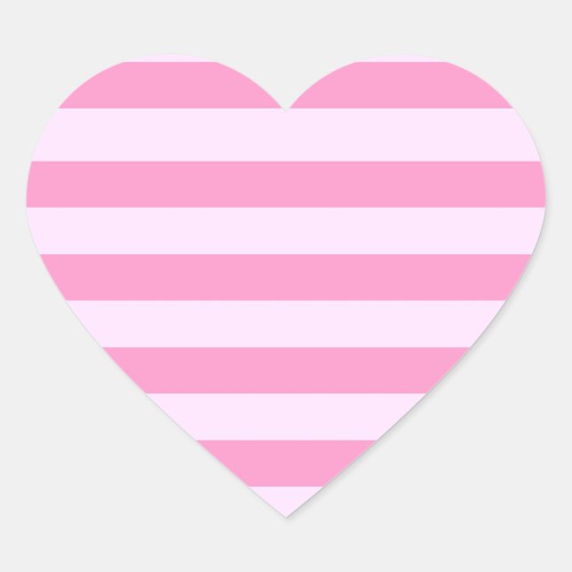 Sticker Cœur Simple moderne Motif en bande rose fille (Devant)