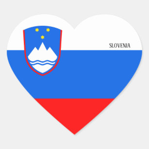 Sticker Cœur Slovénie Drapeau splendide patriotique