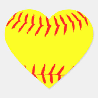Sticker Cœur Softball de Customized