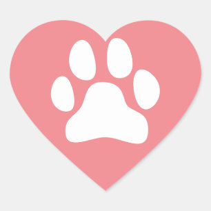 Sticker Cœur Soins aux animaux familiers Cube Paw Poet Posséda