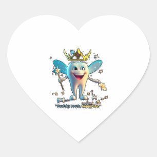 Sticker Cœur Soins dentaires dentistes. Haut