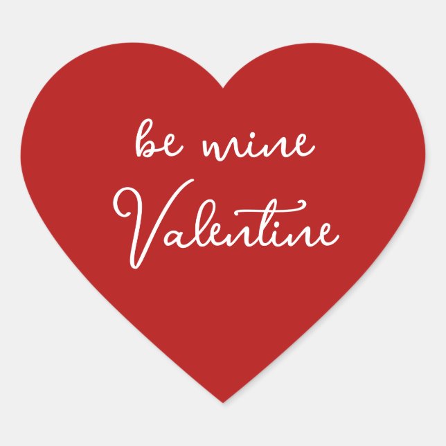 Sticker Cœur Sois ma Saint Valentin, mignon Amour dire Coeur (Devant)