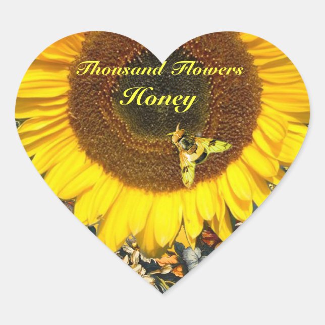 STICKER CŒUR SOUFFLE ET HONEY BEE FLORAL BEEKEEPING (Devant)
