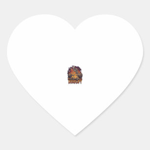 Sticker Cœur Soulevé de terre Squelette Haltères Citrouilles d'