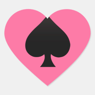 Sticker Cœur Spade - Costume de cartes Icône