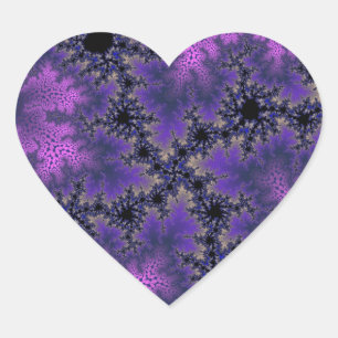Sticker Cœur Speckle mauve métallique
