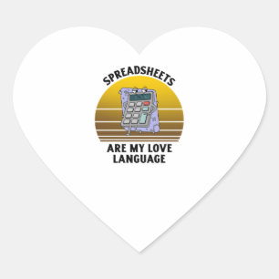 Sticker Cœur Spreadsheets are my love language