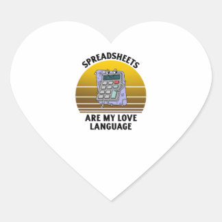 Sticker Cœur Spreadsheets are my love language