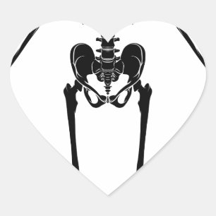 Sticker Cœur Squelette d'anatomie humaine