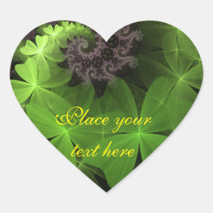 Sticker Cœur St Patrick Shamrock Field