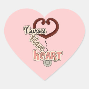 Sticker Cœur Stethoscope Les infirmières ont des T-shirts cardi