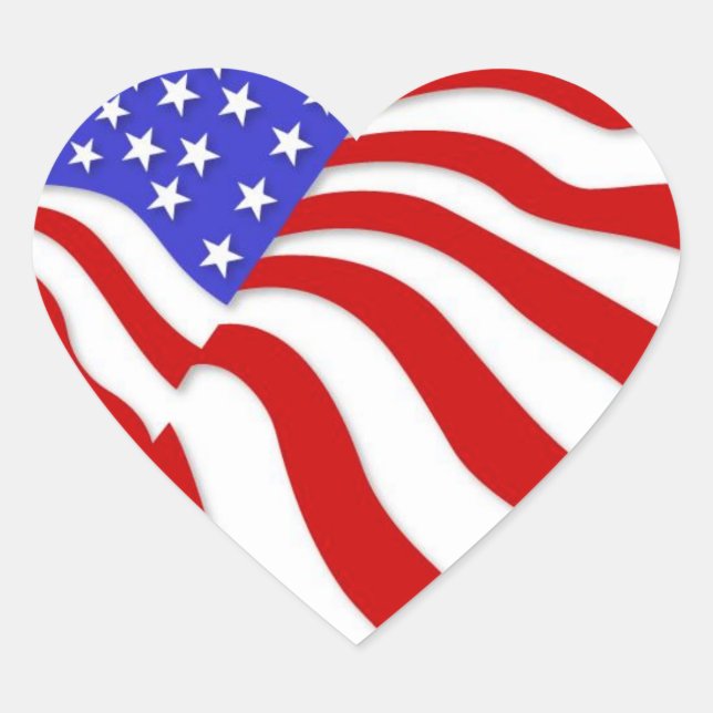 Sticker Cœur Stickers—Drapeau du coeur (Devant)