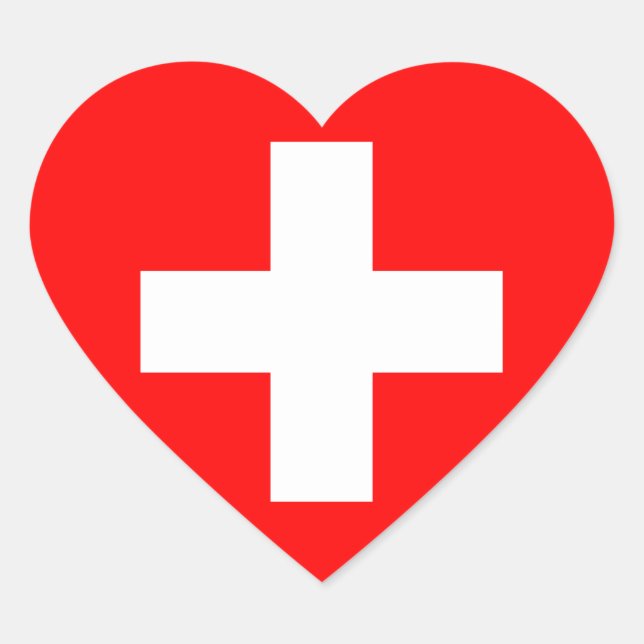 Sticker Coeur Suisse (Devant)