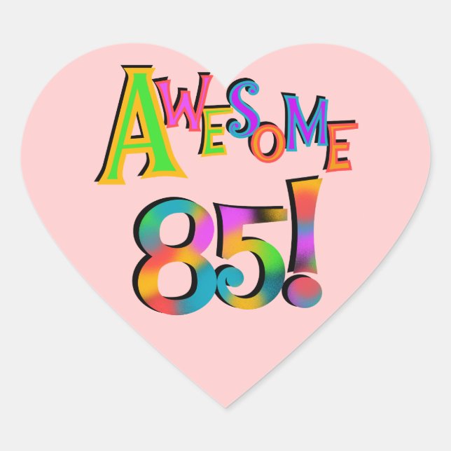Sticker Cœur Super 85 T-shirts et cadeaux d'anniversaire (Devant)