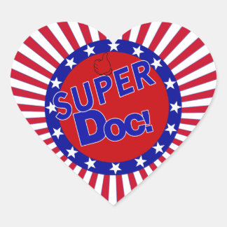 STICKER CŒUR SUPER DOC - MÉDECIN - MÉDECIN