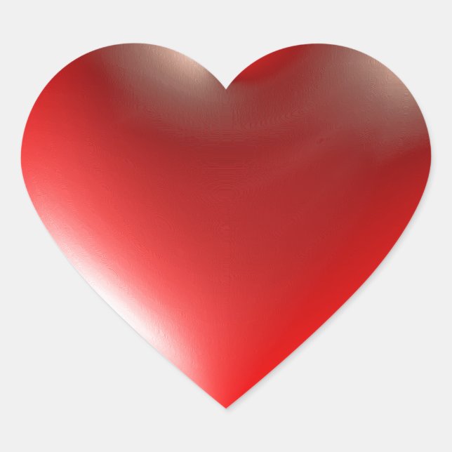 Sticker Cœur Symbole cardiaque 3D rouge (Devant)
